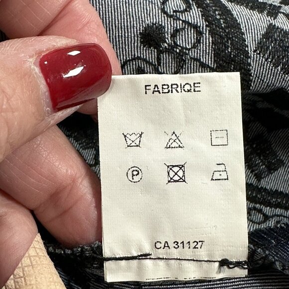 Mun Mun Women's Embroidered Fit & Flare Sleeveless Denim Dress Size M Blue EUC - Picture 10 of 10